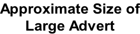 Approximate Size of Large Advert